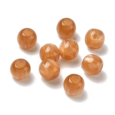 Opaque Resin European Beads RESI-F073-18B-1