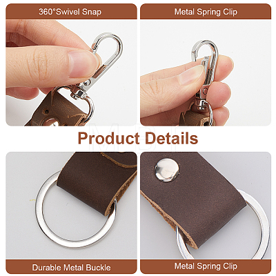 Cowhide Leather Pendant Decoration HJEW-WH20012-05B-1
