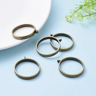 Alloy Open Back Bezel Pendants PALLOY-YW0001-09AB-1