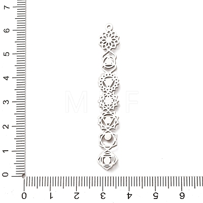Chakra 304 Stainless Steel Big Pendants STAS-F367-14P-1
