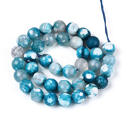 Dyed & Heated Natural Fire Crackle Agate Beads Strands G-N359-01B-06-1