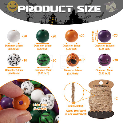 DIY Halloween Wooden Ornaments Making Kits DIY-CD0001-42-1