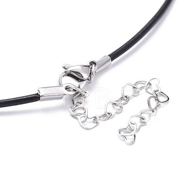 Cowhide Leather Necklace Making NJEW-JN02464-1