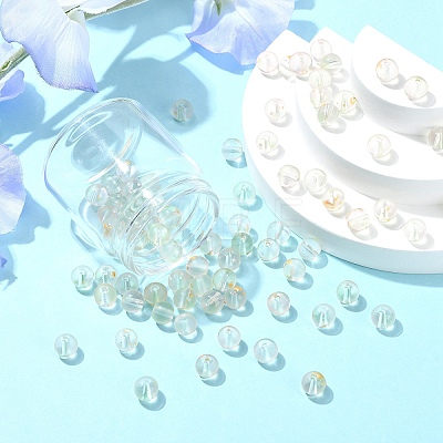 100Pcs Frosted Baking Paint Glass Beads DGLA-YW0001-36B-1
