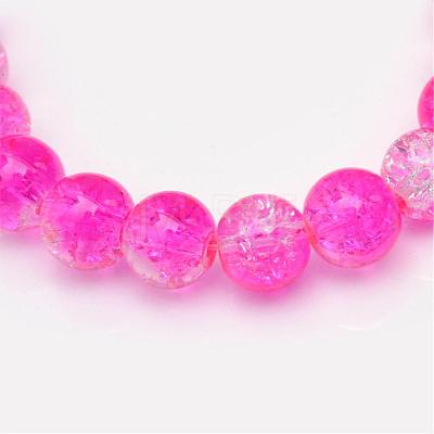 Baking Painted Crackle Glass Bead Strands CCG-S001-10mm-09-1