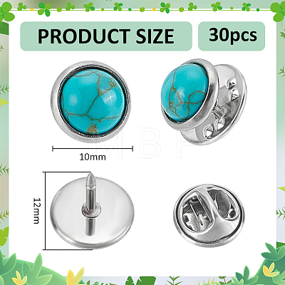 30Pcs Stainless Steel Brooches JEWB-PH01298-1