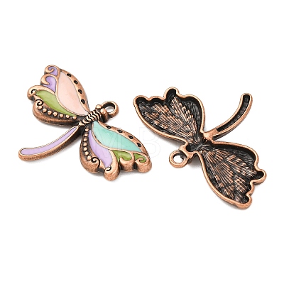 Alloy Enamel Pendants PALLOY-F319-02C-R-1