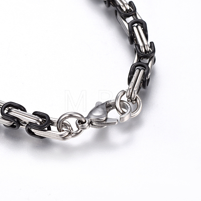 201 Stainless Steel ID Bracelets BJEW-F331-07BP-1