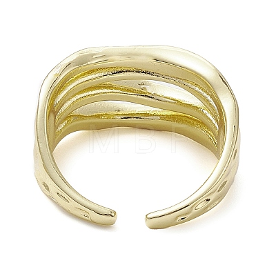 Rack Plating Brass Open Cuff Rings RJEW-K257-10G-1