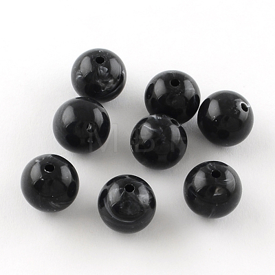 Round Imitation Gemstone Acrylic Beads OACR-R029-8mm-01-1