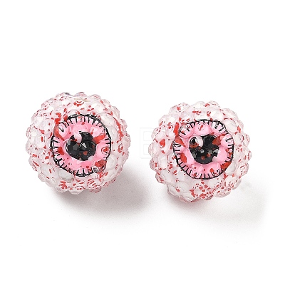 Round Resin Rhinestone Beads OACR-Z035-01B-1