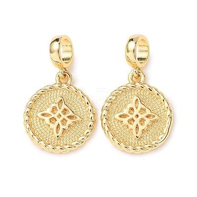 Brass European Dangle Charms KK-H278-01G-03-1