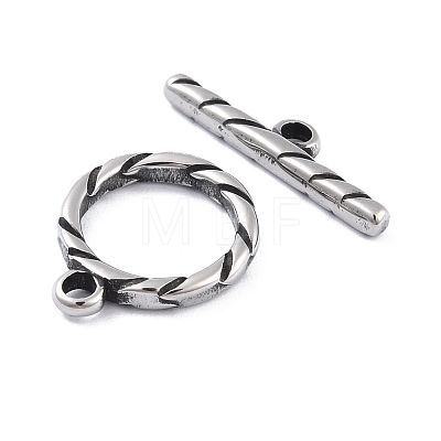 304 Stainless Steel Toggle Clasps STAS-I190-05AS-1