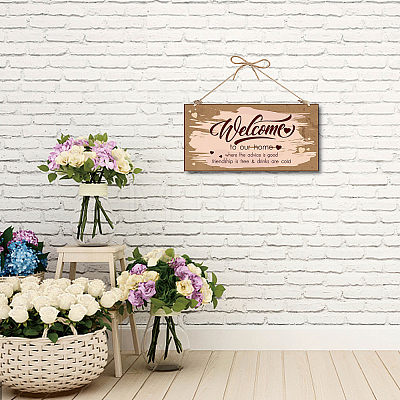 Printed Wood Hanging Wall Decorations WOOD-WH0115-13F-1