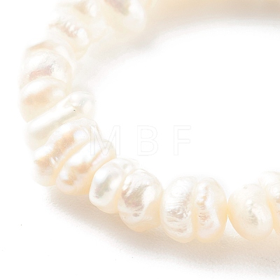 Natural Cultured Freshwater Pearl Beaded Stretch Rings RJEW-JR00348-03-1