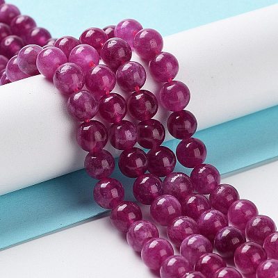 Dyed Natural Malaysia Jade Beads Strands G-G021-02A-03-1