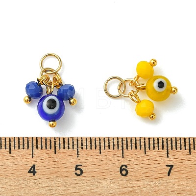 Evil Eye Lampwork & Glass Pendants PALLOY-JF05545-1