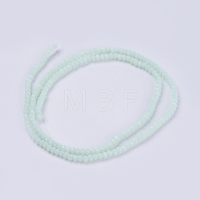 Opaque Solid Color Glass Bead Strands GLAA-F076-A11-1