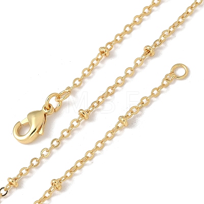 2mm Rack Plating Brass Satellite Chain Necklaces for Women Men MAK-L044-11G-1