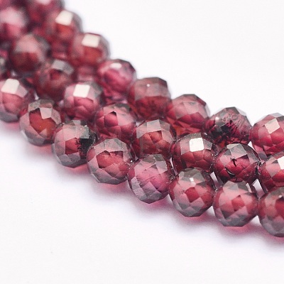 Natural Garnet Beads Strands G-O166-13C-3mm-1