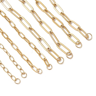304 & 201 Stainless Steel Paperclip Chain Bracelet Making AJEW-JB01593-1
