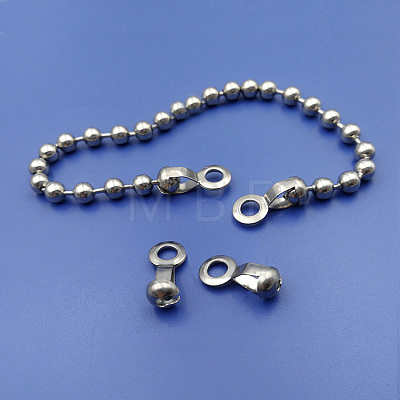 304 Stainless Steel Ball Chain Connectors STAS-WH0014-28B-P-1