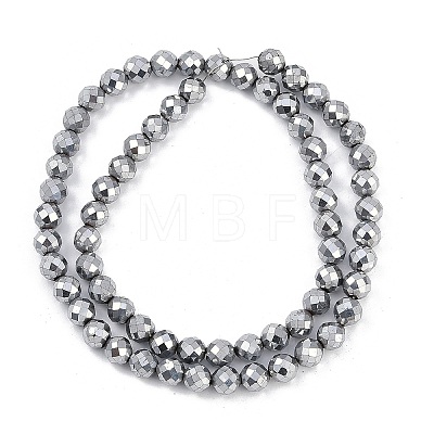 Electroplated Synthetic Non-magnetic Hematite Beads Strands G-H072-B01-01G-1