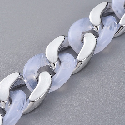 Handmade Imitation Gemstone Style Acrylic Curb Chains AJEW-JB00524-1