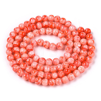 Drawbench Glass Round Beads GLAD-WH0001-01-05-1
