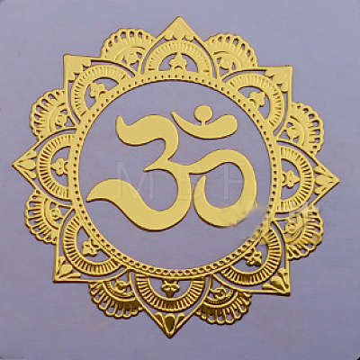 Olycraft Chakra Theme Self Adhesive Brass Stickers DIY-OC0002-40B-1