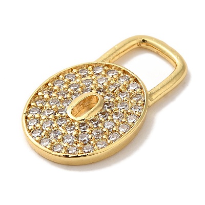 Rack Plating Brass Micro Pave Cubic Zirconia Pendants KK-A229-26G-1