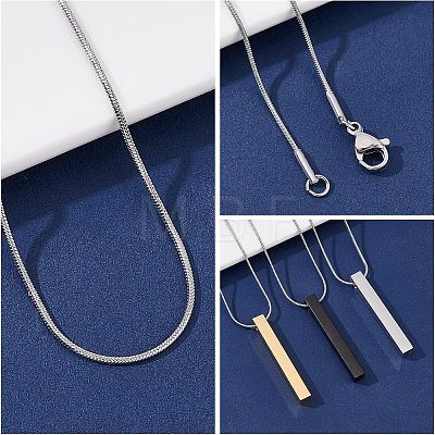 Unicraftale DIY Rectangle Pendant Necklace Making Kits DIY-UN0003-52-1