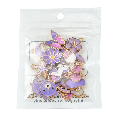 30Pcs 30 Style Alloy Enamel Pendant ENAM-YW0002-14-1