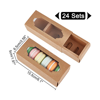 Cardboard Macaron Drawer Boxes CON-WH0086-132A-02-1