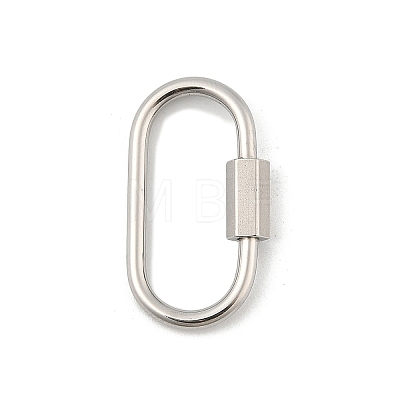 Non-Tarnish 304 Stainless Steel Screw Carabiner Lock Charms STAS-H107-04D-P-1