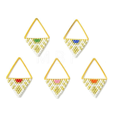 MIYUKI Glass Seed Beaded Pendants PALLOY-MZ01349-1