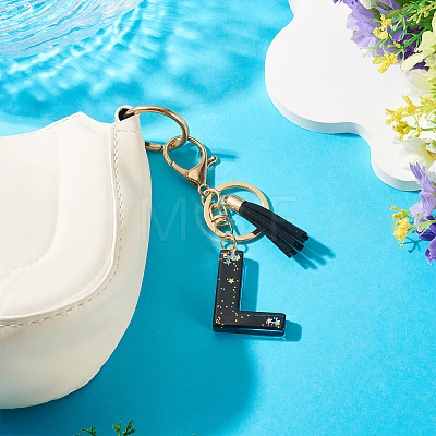 1Pc Resin Letter Keychains KEYC-TADJ0001-09L-1