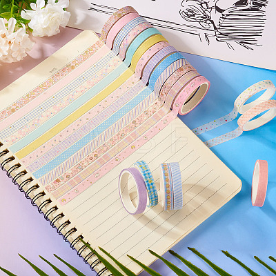 20 Rolls Paper Adhesive Tape Set DIY-TAC0023-42C-1