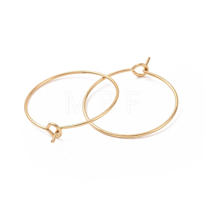 Ion Plating(IP) 316L Surgical Stainless Steel Hoop Earring Findings STAS-D164-03G-1