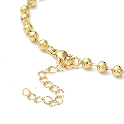 Rack Plating Brass Ball Chain Bracelets for Women BJEW-G676-01B-G-1