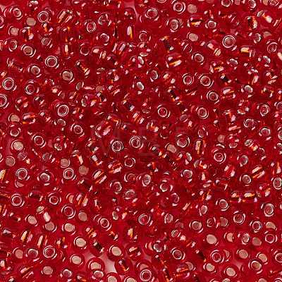 8/0 Transparent Glass Round Seed Beads SEED-J010-F8-25-1