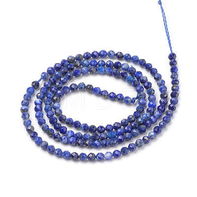 Natural Lapis Lazuli Beads Strands G-Q961-15-2.5mm-1