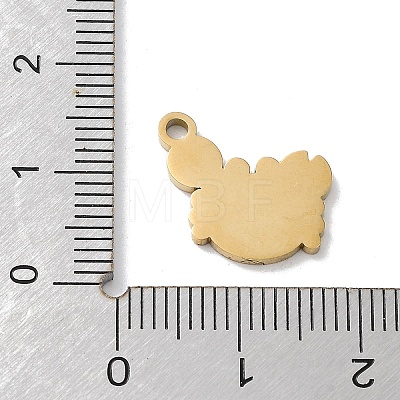 Ion Plating(IP) 304 Stainless Steel Enamel Charms STAS-P339-18G-01-1