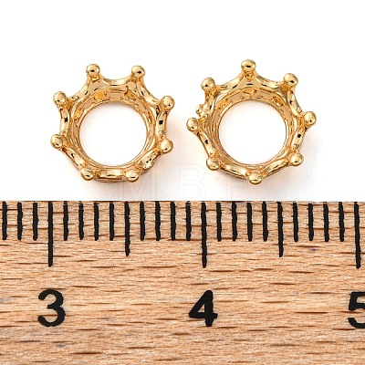 Crown Brass Beads KK-K378-45B-G-1