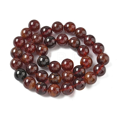 Natural Orange Garnet Beads Strands G-G271-B01-10mm-1