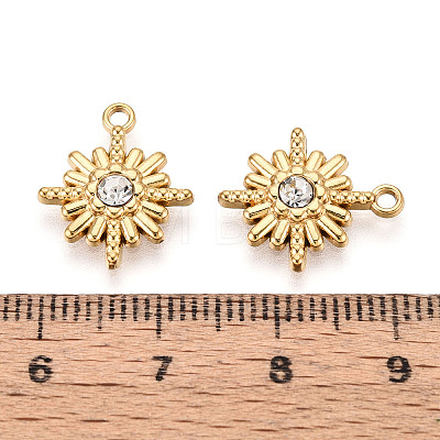 304 Stainless Steel Rhinestone Pendants STAS-I322-33G-02-1