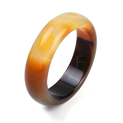 Dyed & Heated Natural Striped Agate/Banded Agate Finger Rings for Women RJEW-Z075-02T-1