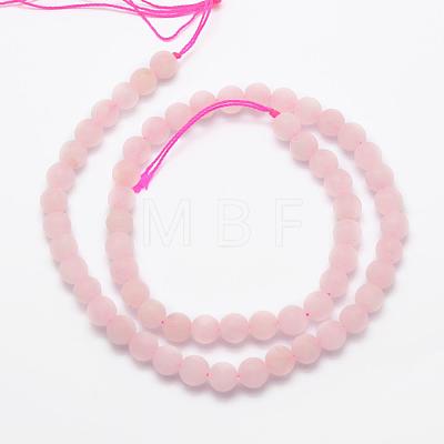 Natural Rose Quartz Beads Strands G-K194-4mm-06-1