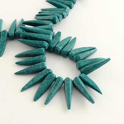 Dyed Synthetical Turquoise Bead Strands X-TURQ-Q099-23B-1