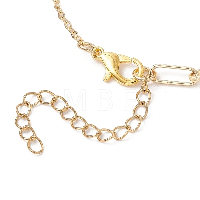 Alloy Enamel Flower Link Ring Bracelets BJEW-JB13261-1